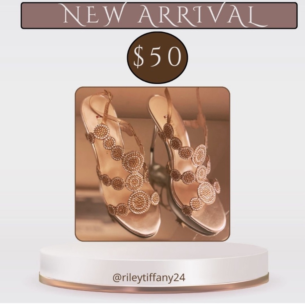 E! Hollywood x Macy’s Gold & Silver Embellished Sandals